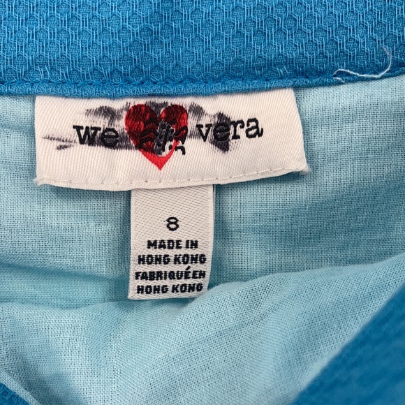 We love Vera fit& flare blue stripe skirt, size 8 - Picture 4 of 5